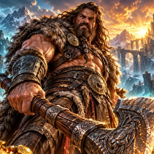 Barbarian Fury slot cover art with Viking fantasy symbols